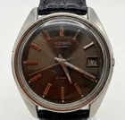 Vintage Seiko 7005-8022 Automatic Black Dial 17J Date Men's Watch Japan Classic