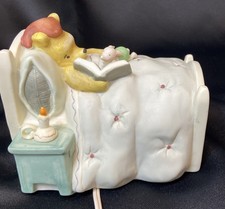 Classic Winnie the Pooh Bear in Bed Ceramic Plug-in Night Light Disney Baby