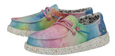 Hey Dude Wendy Dreamer Magic Rainbow Unicorn Tie Dye Shoes Youth 6 Womens Size 7