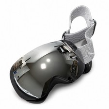 Ski Goggles Frameless Mirrored Lens Snow Snowboard Adjustable Strap UV400