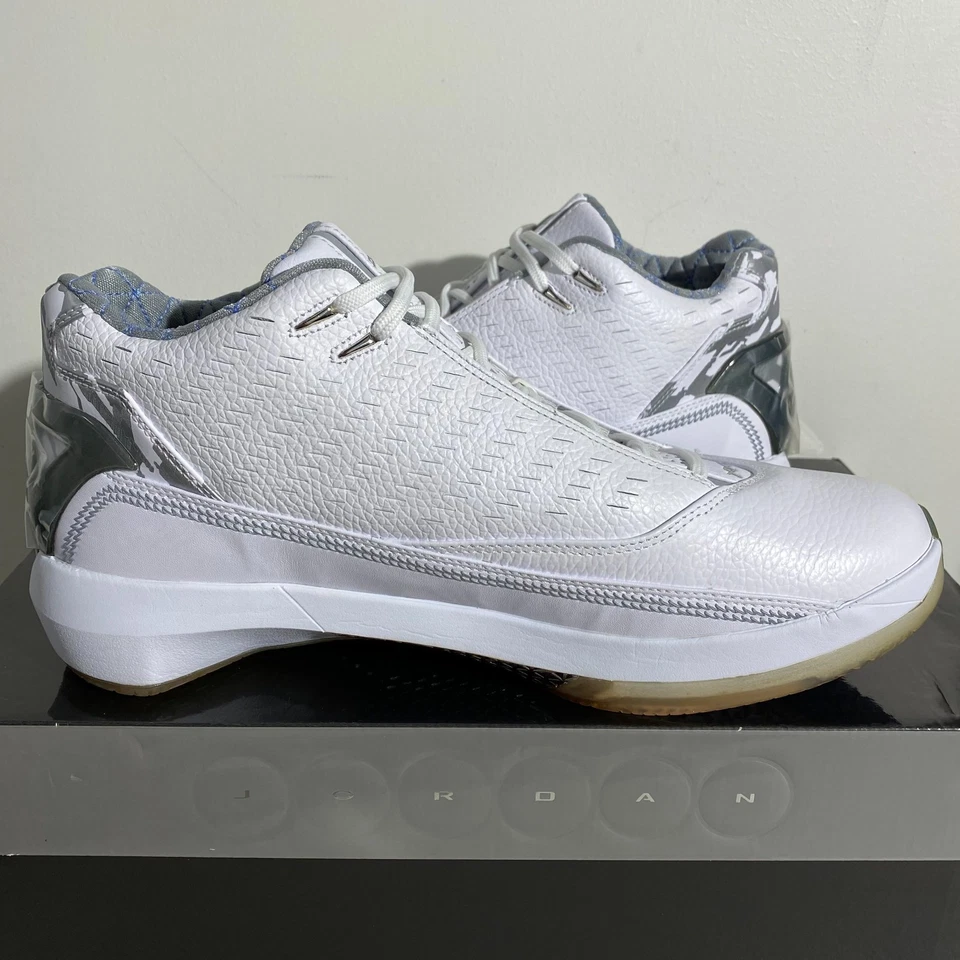 Talla 12.5 - Air Jordan 22 OG 5/8 Blanco Azul Universitario Para Hombres 316381-141 Envío Rápido Foto 4 de 4