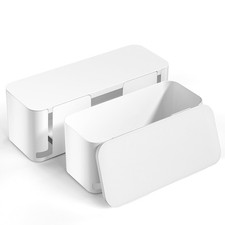 2 Pack Cable Management Box, Pet Friendly Cord Organizer Box for Home Offic...