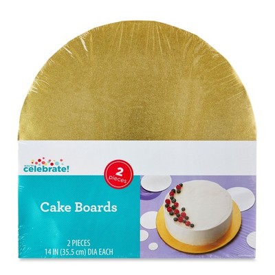 2 Pack 14 Inch Corrugated Cake Circle W/ Smooth Surface & Sturdy For Home Baking