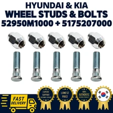 GENUINE OEM Hyundai Kia Wheel Hub Stud & Aluminum Bolt Set of 5  Lug Nut