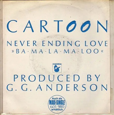 Cartoon Never Ending Love (Ba-Ma-La-Ma-Loo) CLEAR VINYL Vinyl Single 7inch