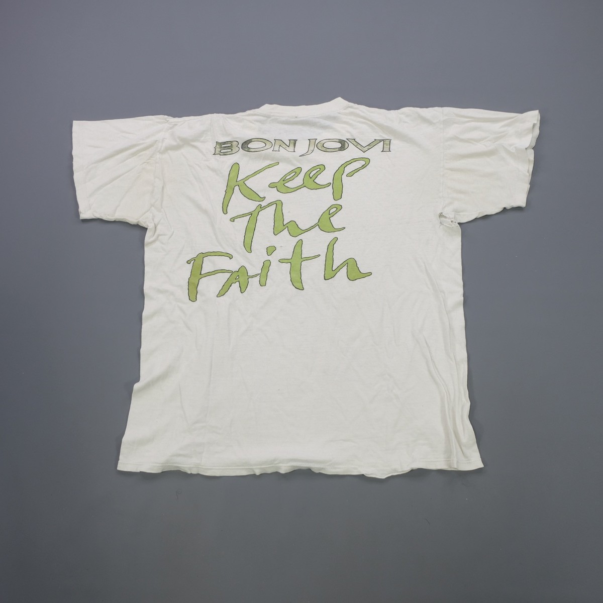 Rare VTG BROCKUM Bon Jovi Keep The Faith 1992 Album Tour T Shirt