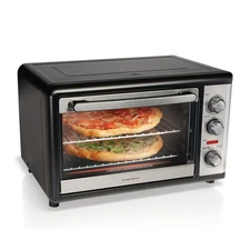 Countertop Toaster Oven with Convection & Rotisserie, Large Capacity, Black