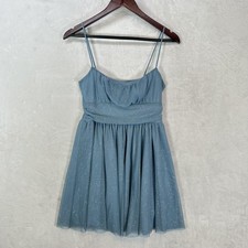 Windsor Dress Womens M Blue Glitter Tulle Fit & Flare Scoop Neck Party Ballet
