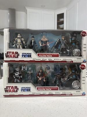 2009 Hasbro Star Wars Legacy The Force Unleashed Figure Pack 1 & 2 Toys R Us