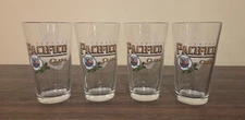 4 Cerveza Pacifico Clara Beer Pint Glasses Mexico Boat Anchor