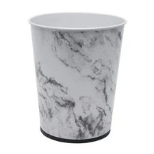 Bath Bliss Stainless Steel Trash Can in Marble