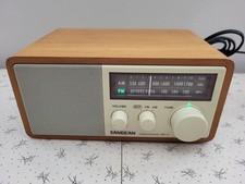 Sangean WR-11 AM/FM Tabletop Radio 2 Bands Receiver Wooden Cabinet - READ