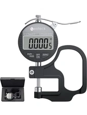 Neoteck Digital Thickness Gauge 0.5 inch/12.7mm, 0.0005"/0.01mm, 0.5"/0.0005" 