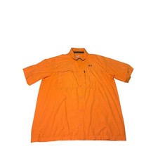 Under Armour Men's Orange HeatGear Short Sleeve PerformanceShirt 3XL Loose Fit