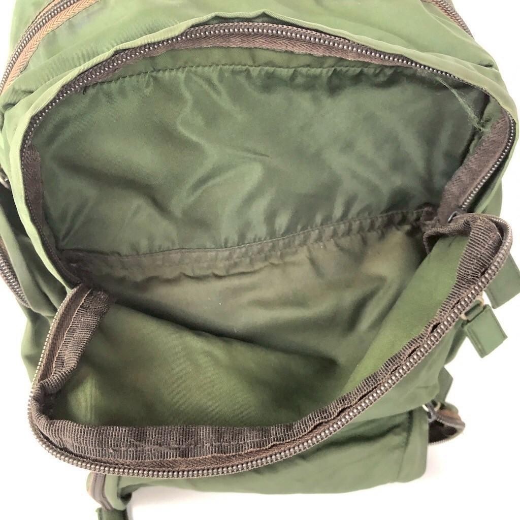 PRADA Backpack Nylon Green 3 Compartment Multi Storage Vintage V131 Model Men s thumbnail 5