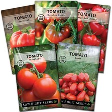 Classic Tomato Seed Collection for Planting - Cherokee Purple, Beefsteak, Lar...