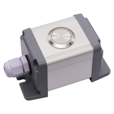 22Mm Momentary Push Button Switch Box Stainless Steel Metal 12V-24V DC 1 NO Flat