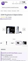 Sony PlayStation 5 Digital Edition Home Console with Controller White/Black