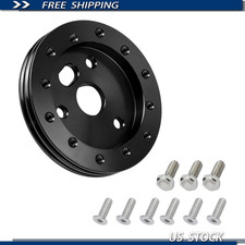 6 Hole To 3 Hole Steering Wheel Hub Adapter Spacer Kit 0.5 Inch Bolts Black