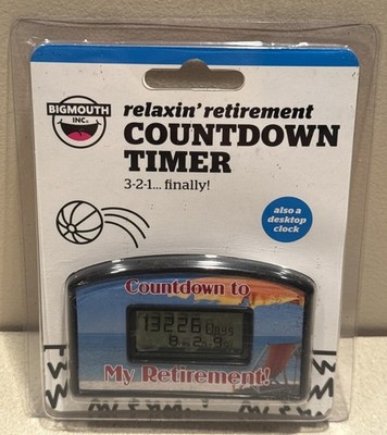 Retirement Countdown Timer and Desk Clock - Count Down the Days to Any Event NEW