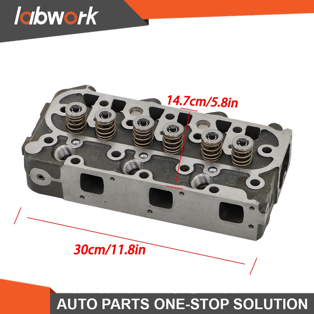 Labwork Complete Cylinder Head w/ Valves Full Gasket Set For Kubota D1005 Engine