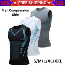 Men Athletic Compression Shirt Workout Shaper Tank Top Base Layer Sport Gym Vest