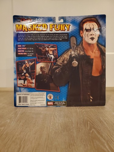 TNA Sting Masked Fury Action Figure & Mask New 2006 Marvel Toys WCW Wrestling - Bild 6 von 11