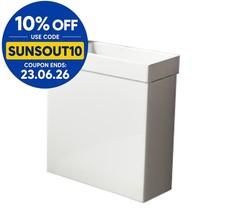 2 in 1 Toilet Cistern Basin Combo Toilet WC Sink Space Saving Cloakroom No Pan