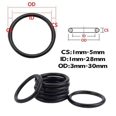 O-Ringe 20 Stück Schnurstärke 1mm-5mm Innen 1mm-28mm NBR Dichtring Dichtungsring
