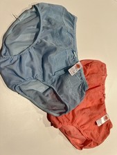 Vintage Panties Siera Lot of Two Panties NWT Size Large Sheer Sissy Full Brief