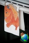 Pomeranian Kitchen Hand Towel Red