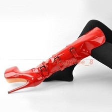 Women Over Knee Boots Side Zipper Stiletto Heels Round Toe Party Shoes US 5-20