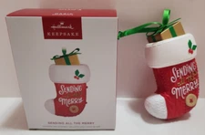 Hallmark Keepsake Christmas Ornament Sending All The Merry Recordable 2024 New