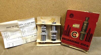 CH DIE CO. USA 243 WIN WINCHESTER CHROME PLATED 2 PIECE RELOADINDING DIE SET