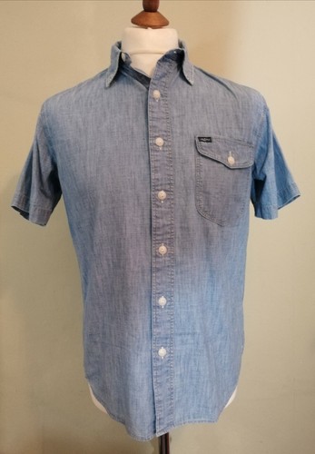 Polo Ralph Lauren Chambray Polo Sportsman Print Custom Fit Shortsleeve Shirt S - Picture 5 of 9