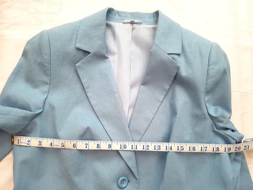 Edinburgh Woollen Mill (Marke Insel) Damen Leinen & Viskose Sakko, Himmelblau, 16 - Bild 6 von 12