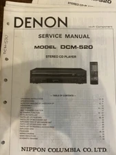 DENON DCM-520 DCM520 Service Manual **ORIGINAL**