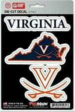 Virginia Cavaliers ProMark Die-Cut Decal Stickers 3 Pack