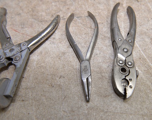4 odd machine repair pliers typewriter copier Sadler Neva Bernard Dixon tool lot - Picture 4 of 7