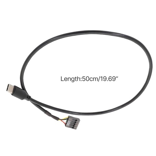 USB 9 broches mâle vers carte mère USB C mâle adaptateur câble d'extension type C câble - Photo 8/8