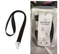 Vera Bradley ReActive Wide Lanyard Work School SOLID BLACK RV 25