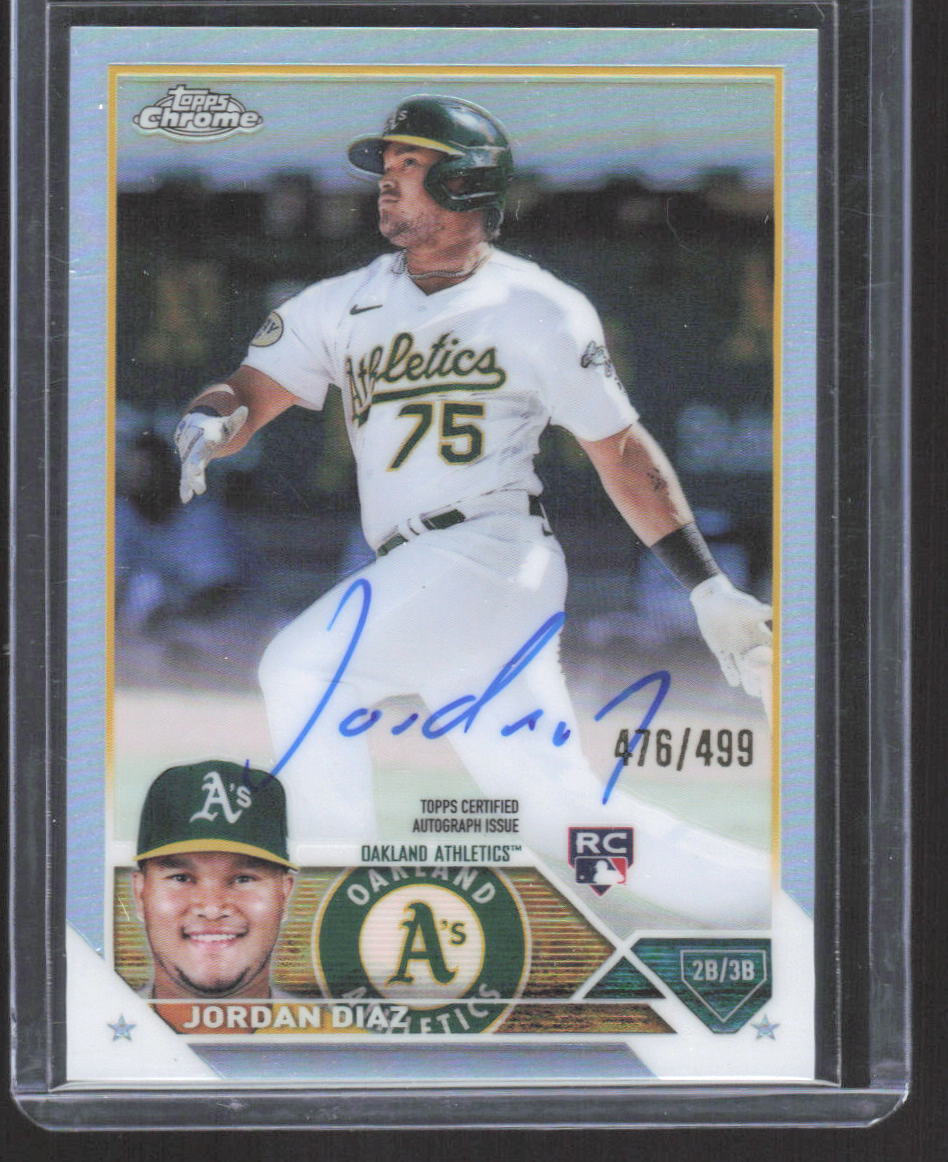 2023 Topps Chrome #RA-JDI Jordan Diaz Rookie Autographs Refractor #/499