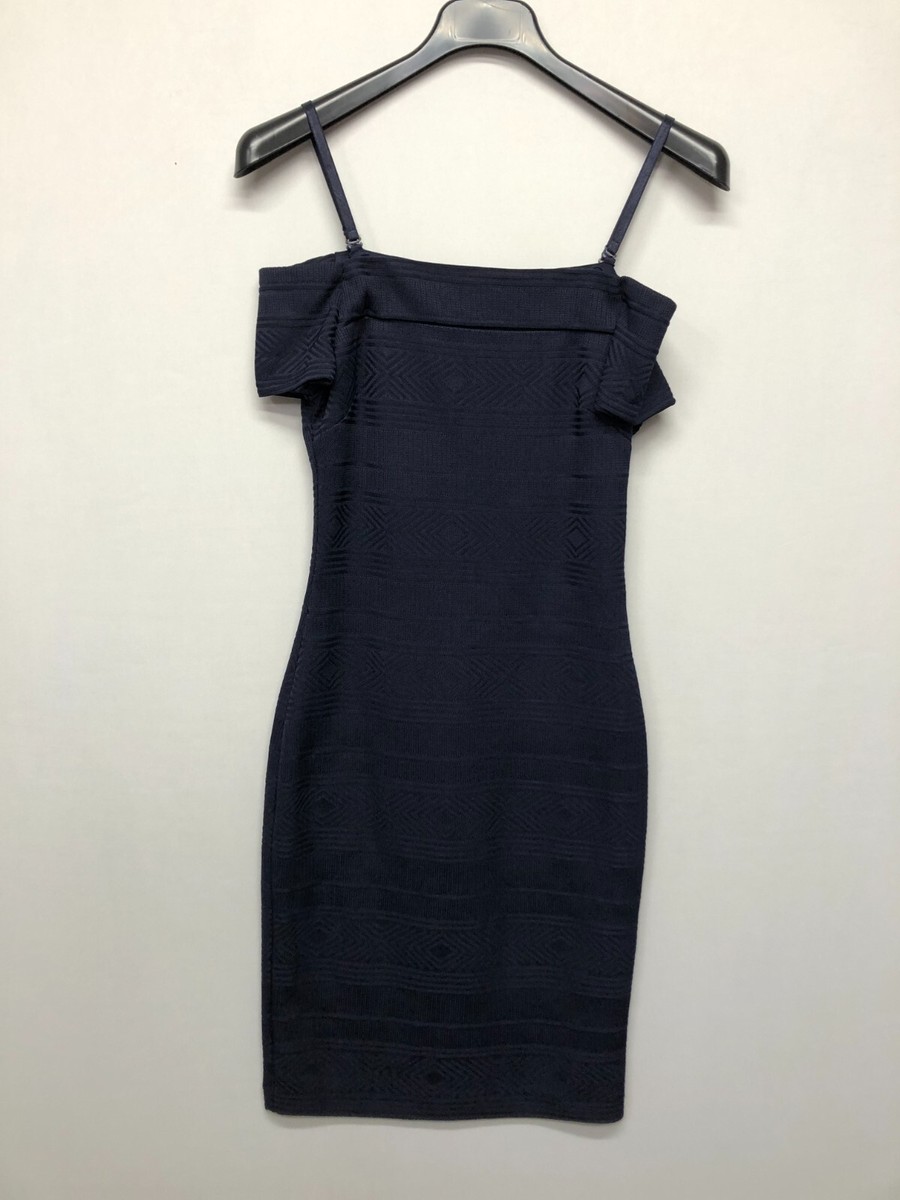 navy blue guess dress Guess Women Cold Shoulder Sleeveless Polyester Dress Size 6 Navy Blue B266  -16