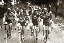 BICYCLE ART PRINT TOUR DE FRANCE - SMOKERS Cycle Bike Smoking Smoke Poster 10x15