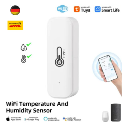 WiFi Wlan Temperatur Feuchtigkeitssensor  Tuya Temperatursensor Alexa