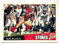 JJ STOKES San Francisco 49ers 1996 Upper Deck Collector's Choice Card #134