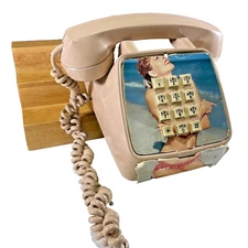 VTG GTE Automatic Electric # 80 NAKED GIRL OVERLAY Push Button Telephone RARE