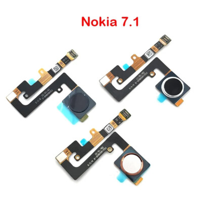 Nokia 7.1 - Fingerprint Sensor Home Button - Schwarz - *DE* Flex Kabel