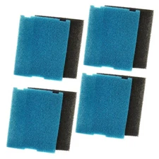 4x HQRP Coarse and Flat Box Filter Pads for Tetra 26598 26593 19015 Replacement