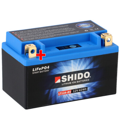 Batterie für Triumph Tiger 900 GT ABS 2022 Shido Lithium LT12A-BS / YT12A-BS